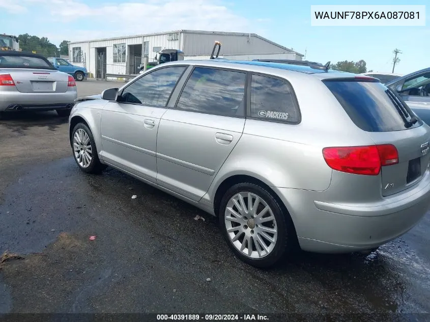 WAUNF78PX6A087081 2006 Audi A3 2.0T