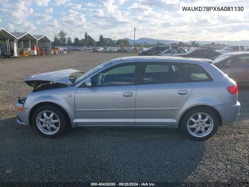 WAUKD78PX6A081130 2006 Audi A3 3.2 S Line