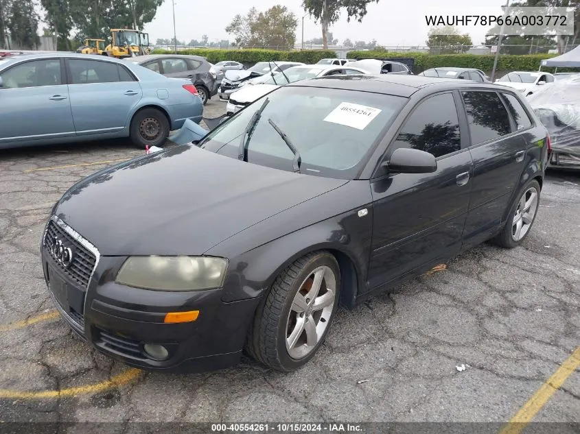 WAUHF78P66A003772 2006 Audi A3 2.0T