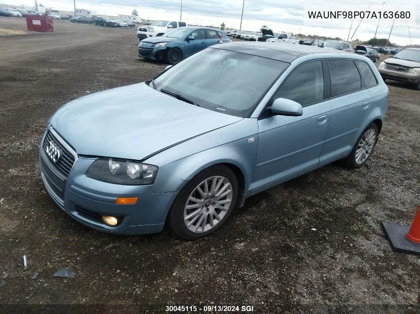 2007 Audi A3 2.0 Premium VIN: WAUNF98P07A163680 Lot: 30045115