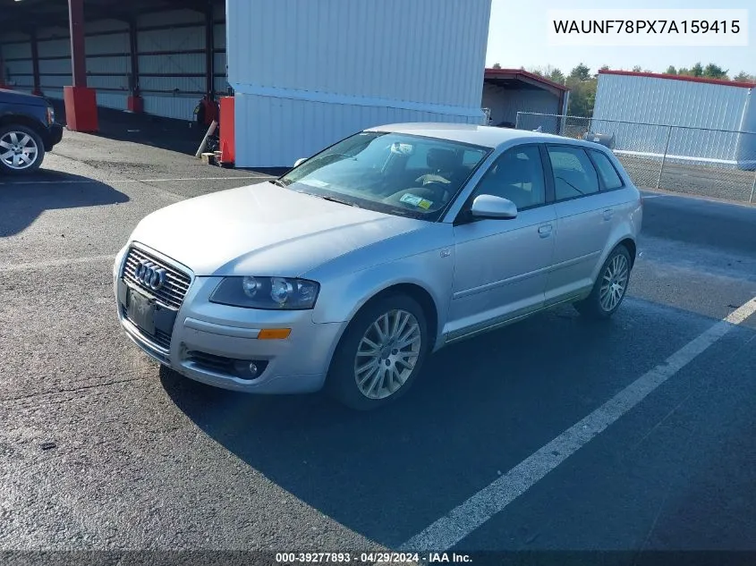 2007 Audi A3 2.0T VIN: WAUNF78PX7A159415 Lot: 39277893