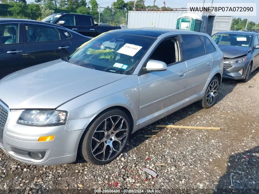 WAUNF78P07A072090 2007 Audi A3 2.0T