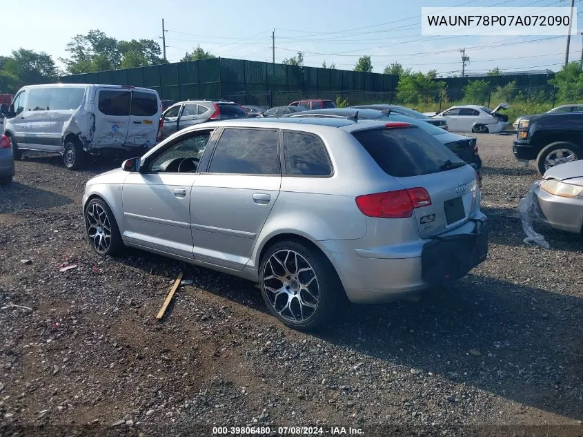 WAUNF78P07A072090 2007 Audi A3 2.0T