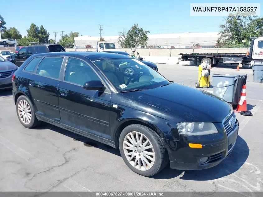 WAUNF78P47A158597 2007 Audi A3 2.0T