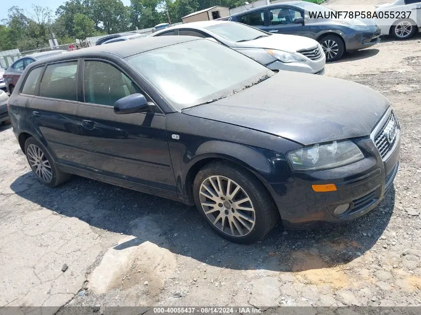 WAUNF78P58A055237 2008 Audi A3 2.0T