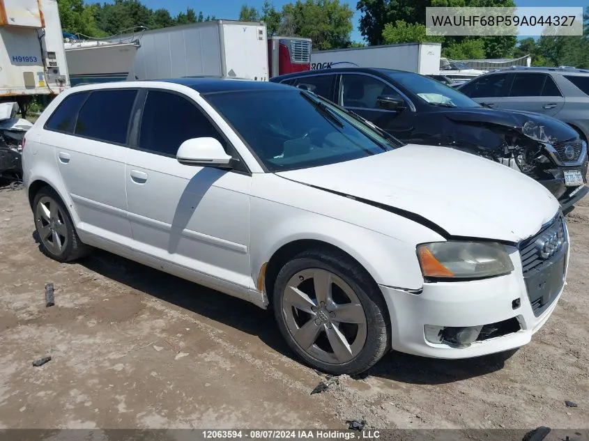 2009 Audi A3 2.0T VIN: WAUHF68P59A044327 Lot: 12063594