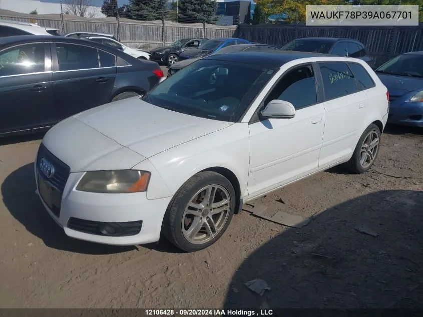 WAUKF78P39A067701 2009 Audi A3 2.0T