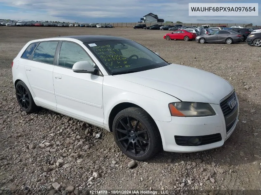 2009 Audi A3 VIN: WAUHF68PX9A097654 Lot: 12114173