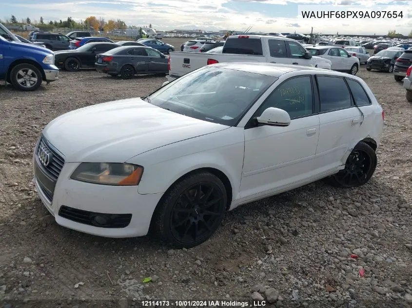 2009 Audi A3 VIN: WAUHF68PX9A097654 Lot: 12114173