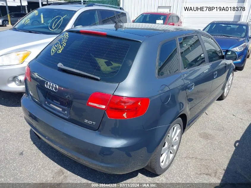 2009 Audi A3 2.0T VIN: WAUHE78P19A018378 Lot: 39844328