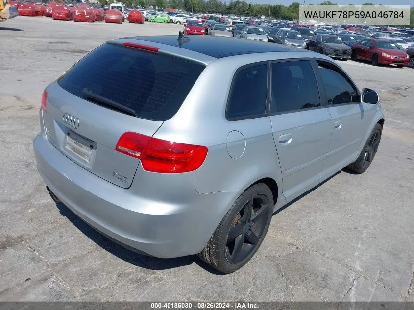 2009 Audi A3 2.0T VIN: WAUKF78P59A046784 Lot: 40185030