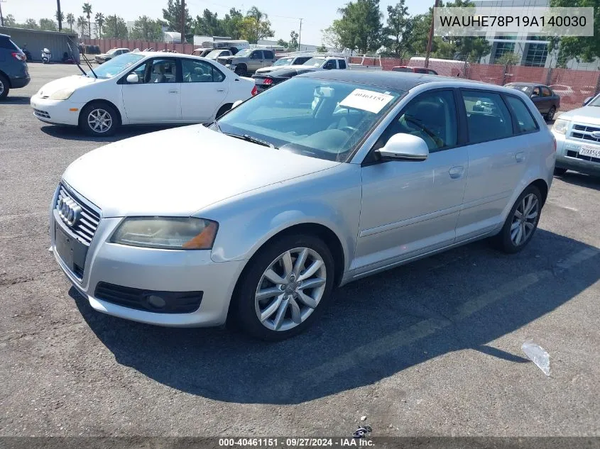 2009 Audi A3 2.0T VIN: WAUHE78P19A140030 Lot: 40461151