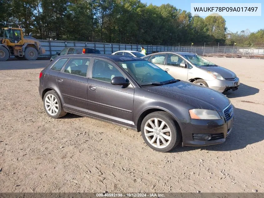 2009 Audi A3 2.0T Quattro VIN: WAUKF78P09A017497 Lot: 40592198