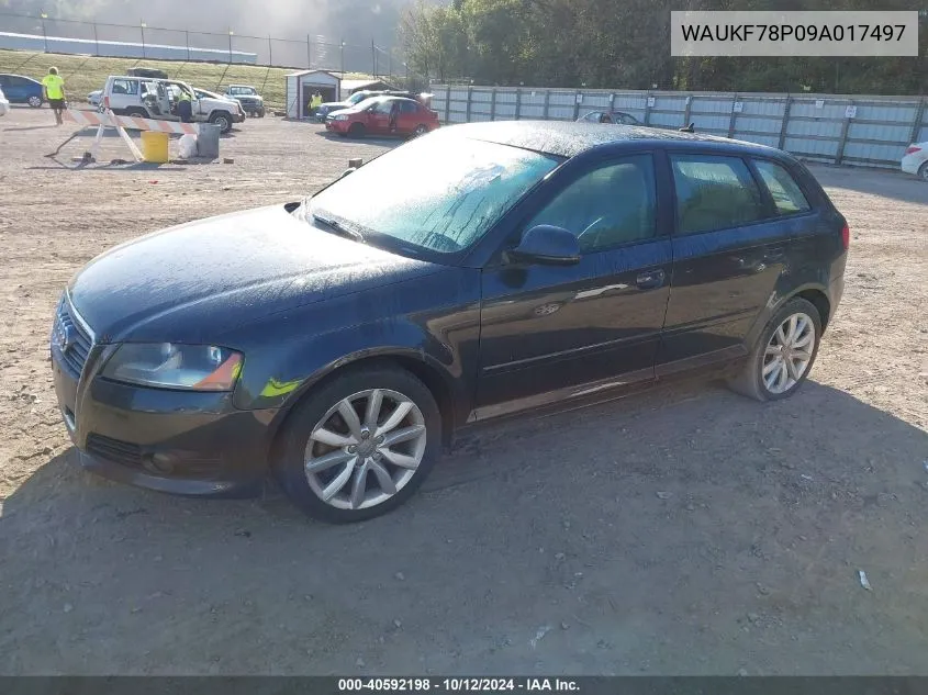 WAUKF78P09A017497 2009 Audi A3 2.0T Quattro