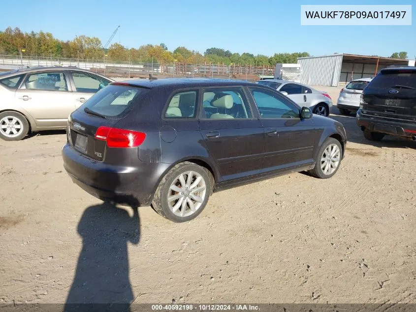 WAUKF78P09A017497 2009 Audi A3 2.0T Quattro