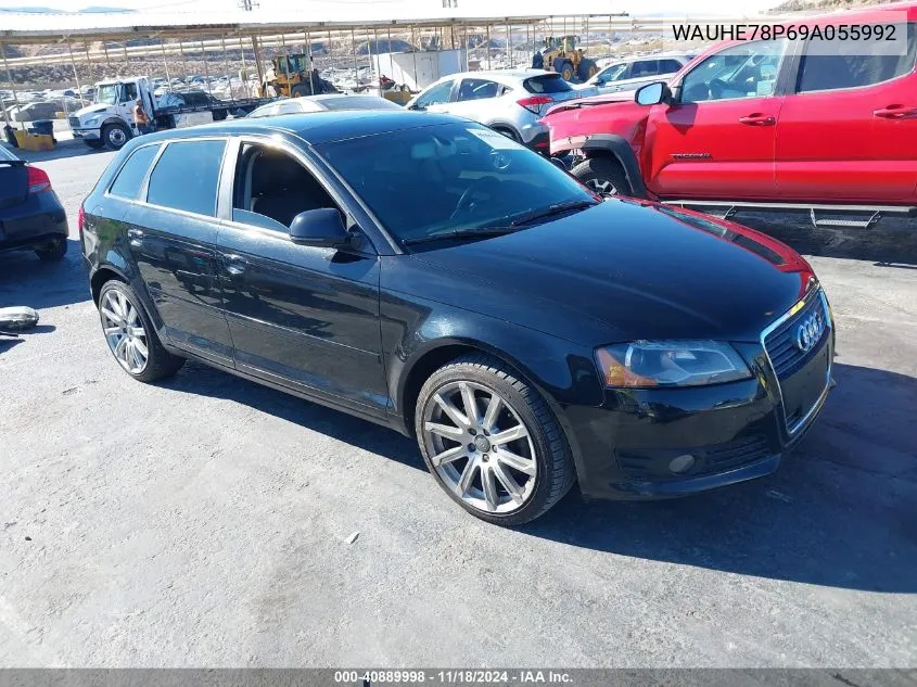 2009 Audi A3 2.0T VIN: WAUHE78P69A055992 Lot: 40889998