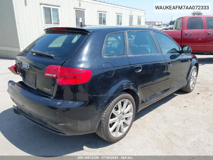 WAUKEAFM7AA072333 2010 Audi A3 2.0T Premium