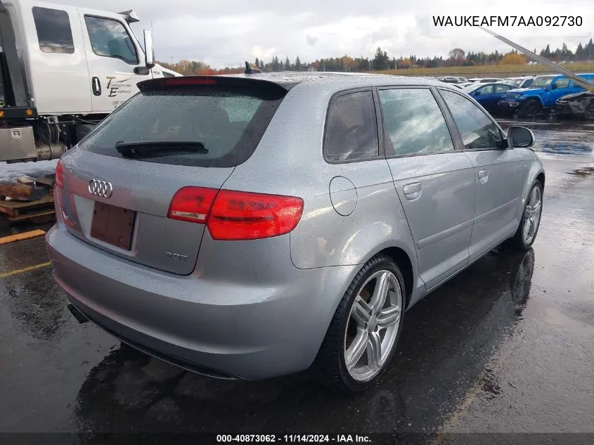 2010 Audi A3 2.0T Premium VIN: WAUKEAFM7AA092730 Lot: 40873062