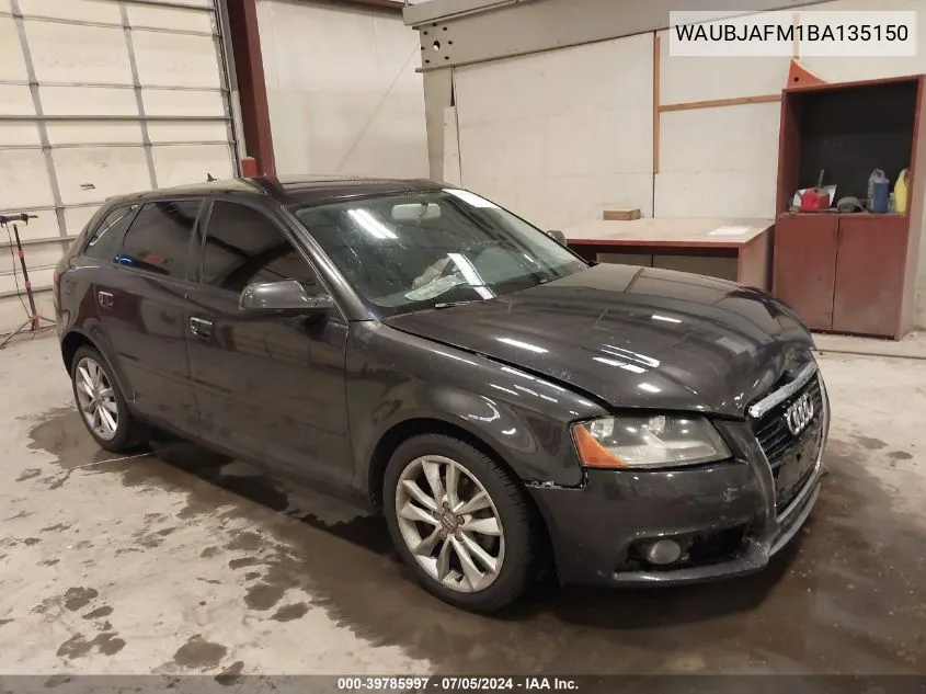 2011 Audi A3 2.0 Tdi Premium VIN: WAUBJAFM1BA135150 Lot: 39785997