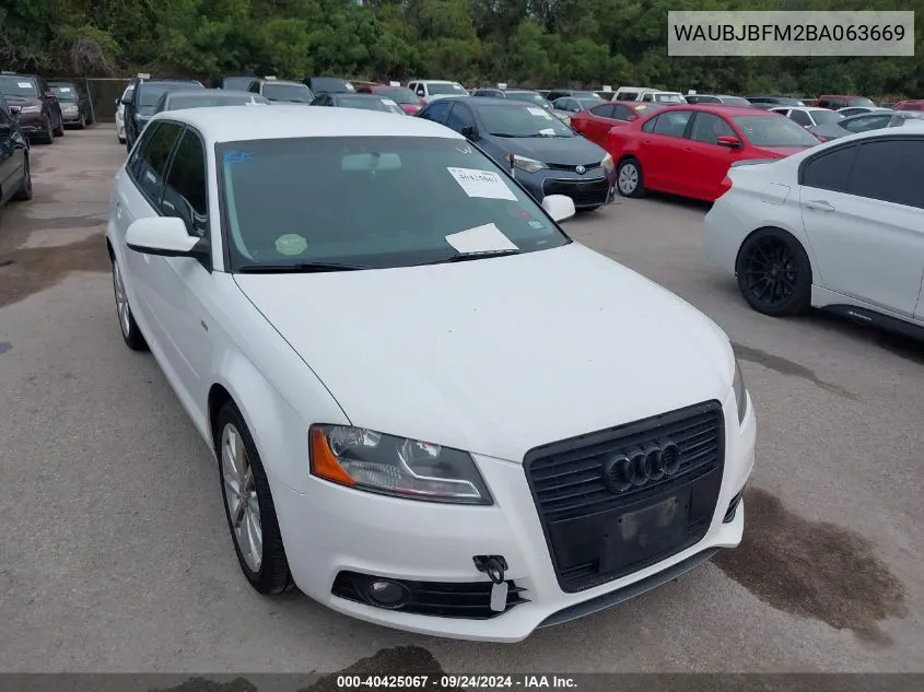 WAUBJBFM2BA063669 2011 Audi A3 2.0 Tdi Premium