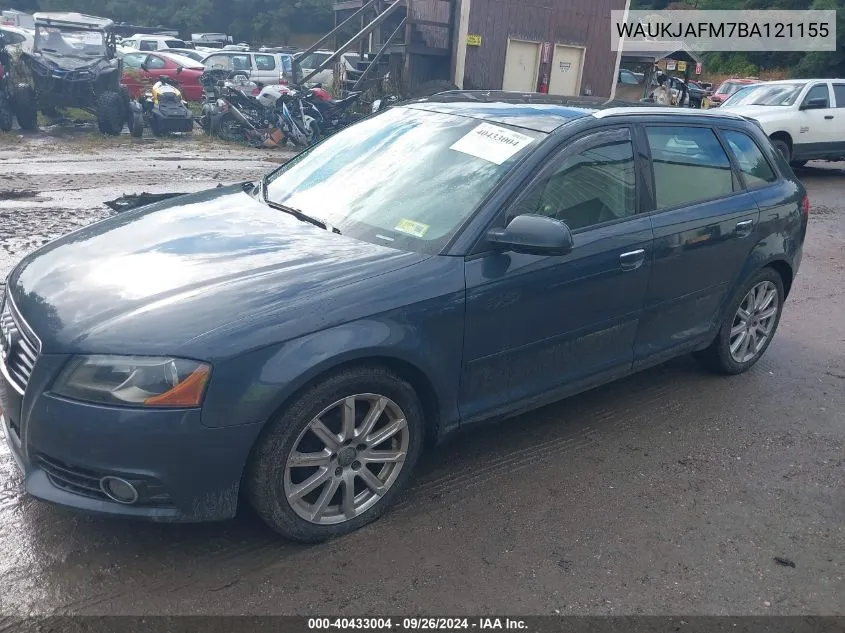 WAUKJAFM7BA121155 2011 Audi A3 Premium Plus