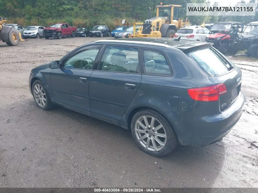 WAUKJAFM7BA121155 2011 Audi A3 Premium Plus