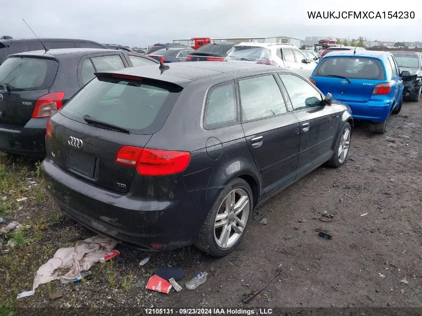 WAUKJCFMXCA154230 2012 Audi A3 Premium Plus