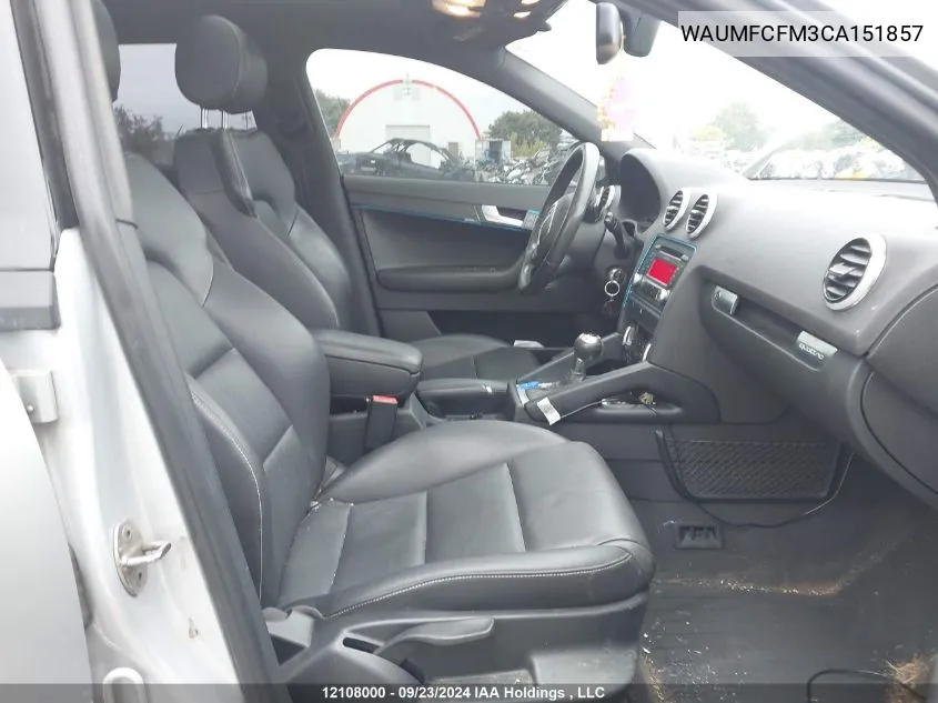 WAUMFCFM3CA151857 2012 Audi A3 Premium Plus