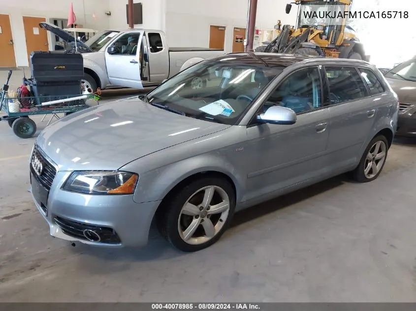 2012 Audi A3 2.0 Tdi Premium VIN: WAUKJAFM1CA165718 Lot: 40078985