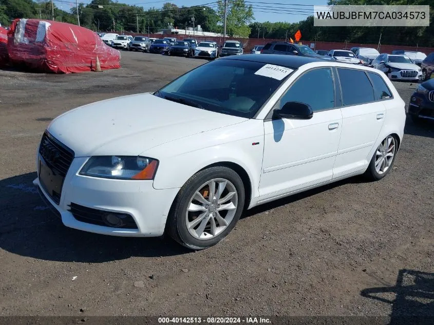 2012 Audi A3 2.0 Tdi Premium VIN: WAUBJBFM7CA034573 Lot: 40142513