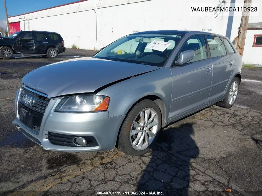 2012 Audi A3 2.0T Premium VIN: WAUBEAFM6CA110928 Lot: 40761119