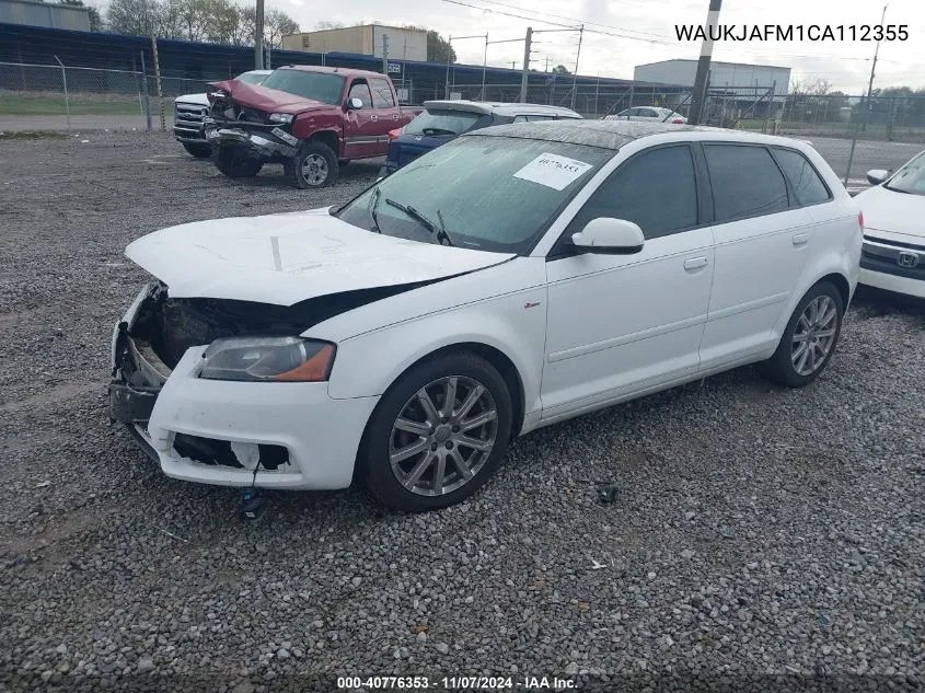 2012 Audi A3 2.0 Tdi Premium VIN: WAUKJAFM1CA112355 Lot: 40776353