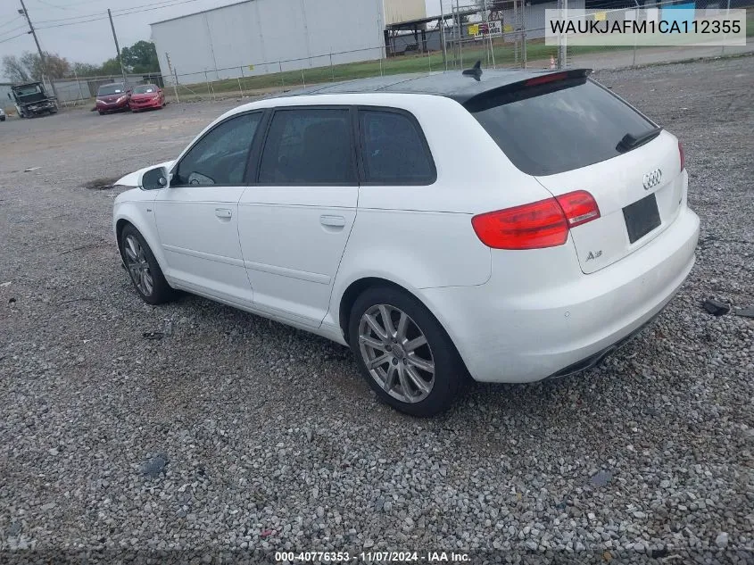 2012 Audi A3 2.0 Tdi Premium VIN: WAUKJAFM1CA112355 Lot: 40776353