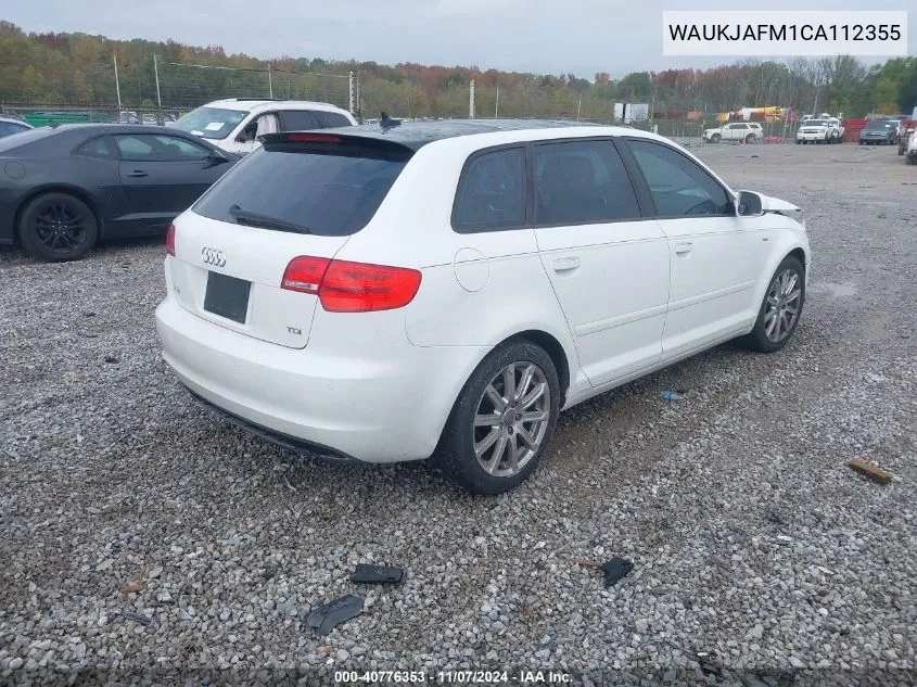 2012 Audi A3 2.0 Tdi Premium VIN: WAUKJAFM1CA112355 Lot: 40776353