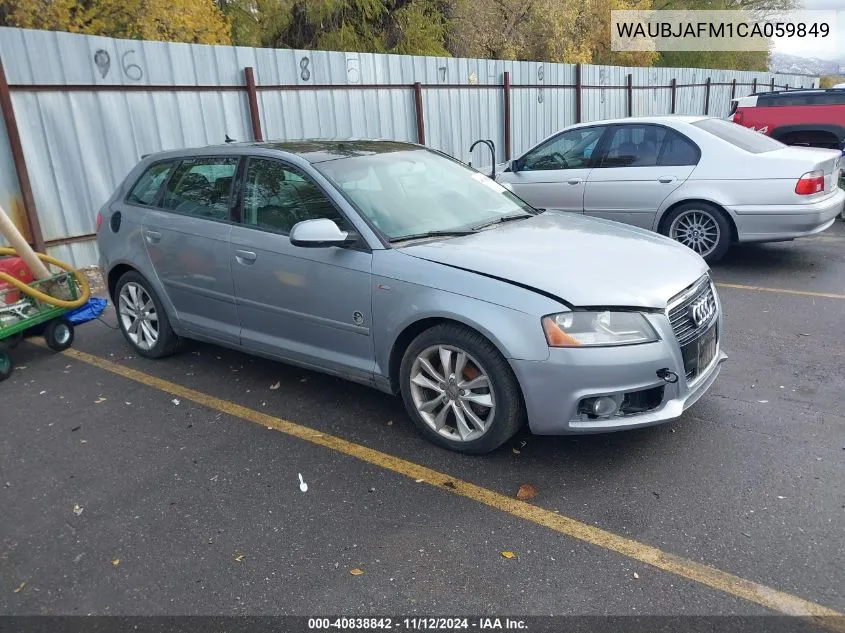 2012 Audi A3 2.0 Tdi Premium VIN: WAUBJAFM1CA059849 Lot: 40838842