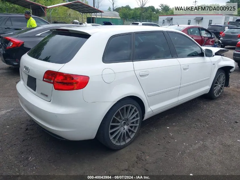 WAUKEAFM7DA000925 2013 Audi A3 2.0T Premium