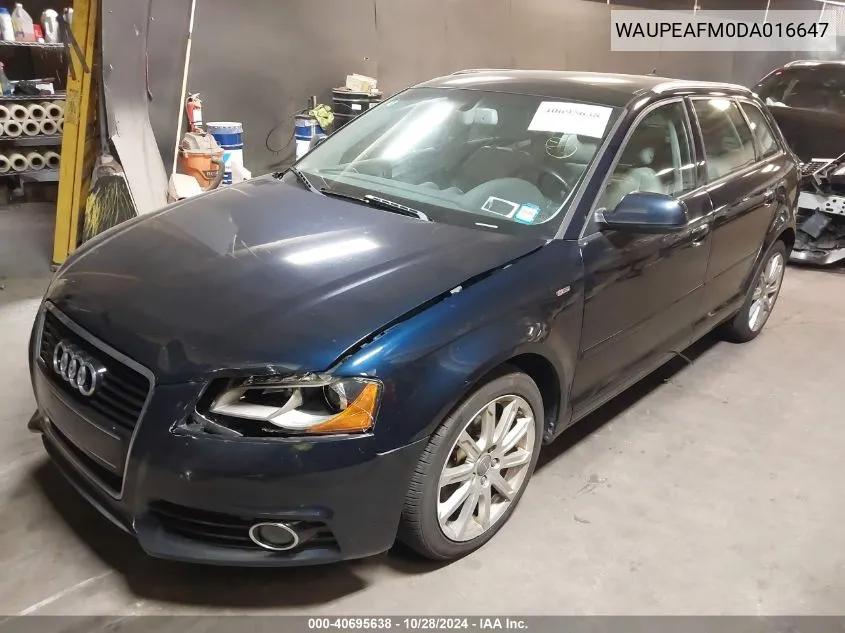 2013 Audi A3 2.0T Premium VIN: WAUPEAFM0DA016647 Lot: 40695638