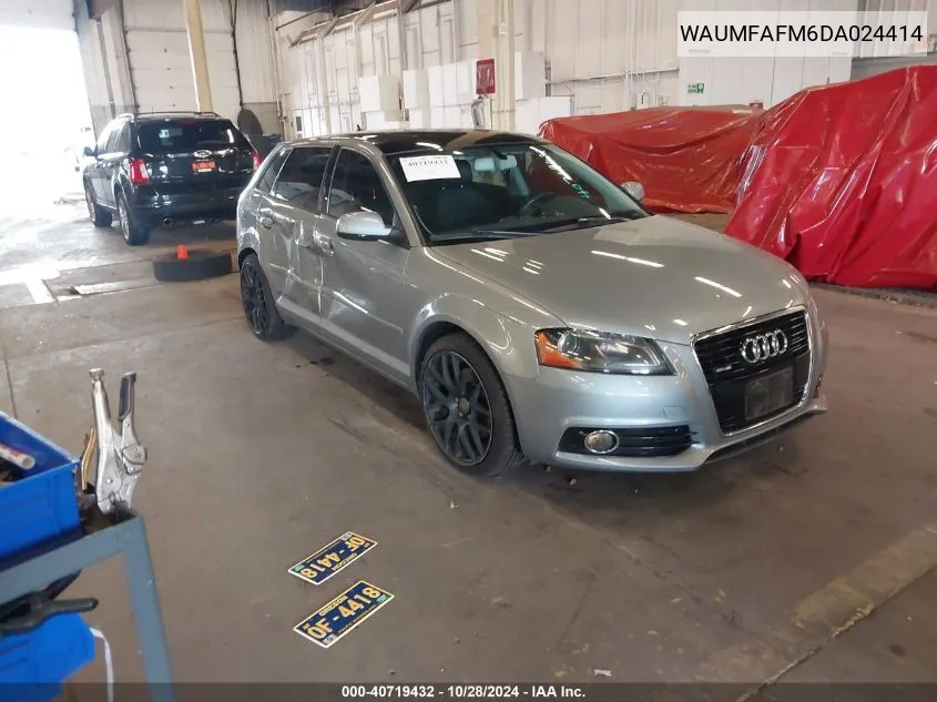 2013 Audi A3 2.0T Premium VIN: WAUMFAFM6DA024414 Lot: 40719432