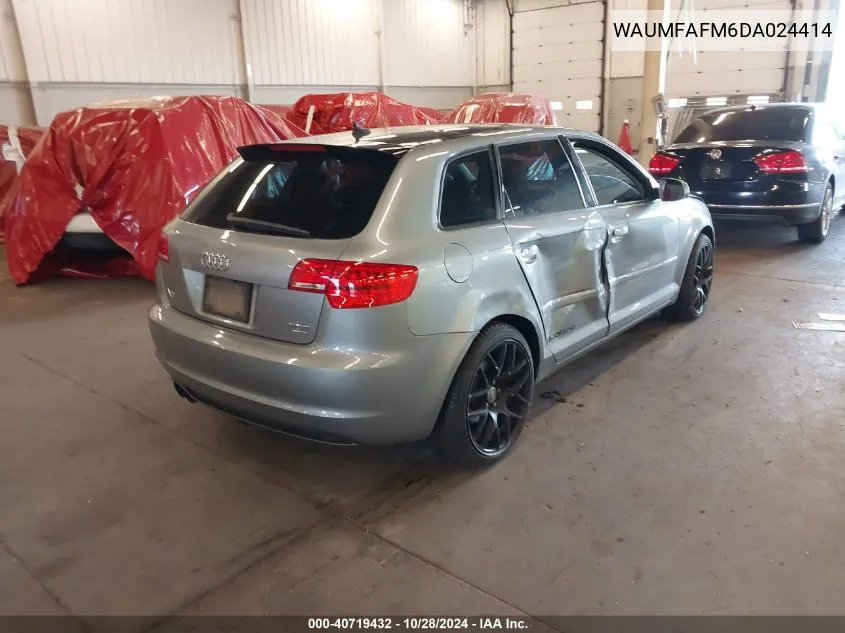 2013 Audi A3 2.0T Premium VIN: WAUMFAFM6DA024414 Lot: 40719432