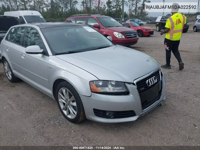 2013 Audi A3 2.0 Tdi Premium VIN: WAUBJAFM1DA022592 Lot: 40871425