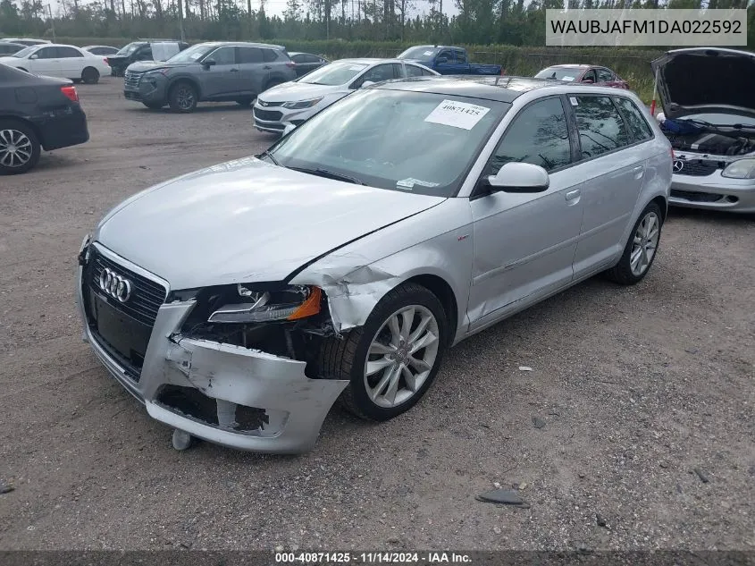 2013 Audi A3 2.0 Tdi Premium VIN: WAUBJAFM1DA022592 Lot: 40871425