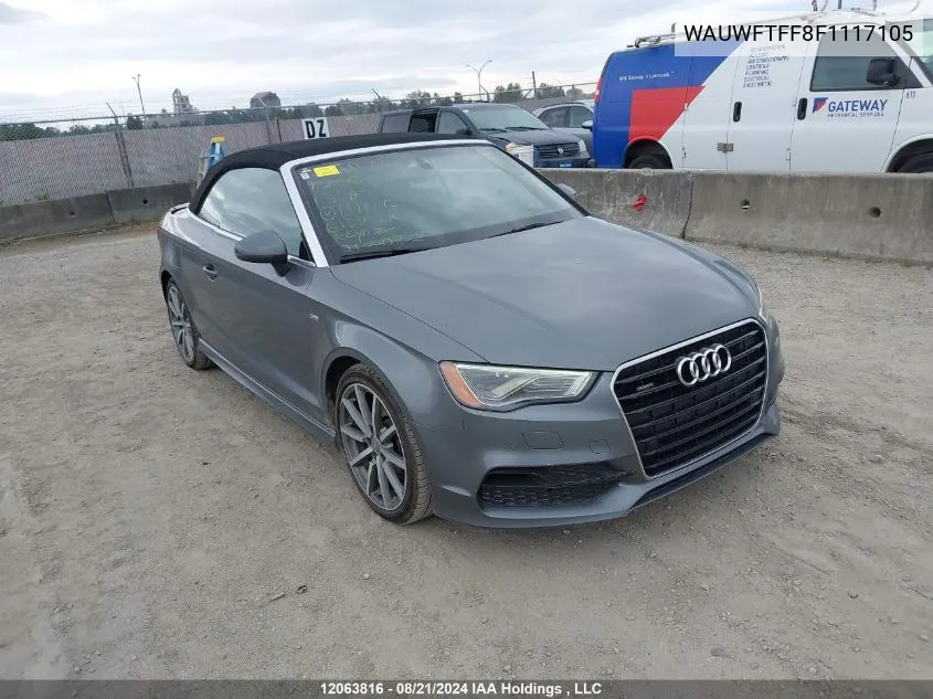 2015 Audi A3 VIN: WAUWFTFF8F1117105 Lot: 12063816