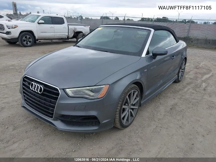 2015 Audi A3 VIN: WAUWFTFF8F1117105 Lot: 12063816