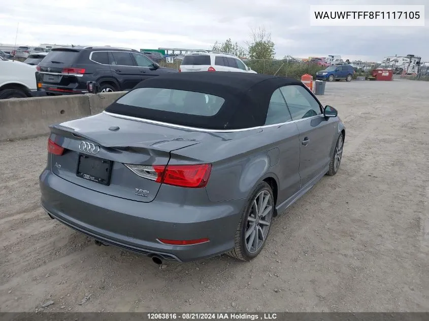 2015 Audi A3 VIN: WAUWFTFF8F1117105 Lot: 12063816