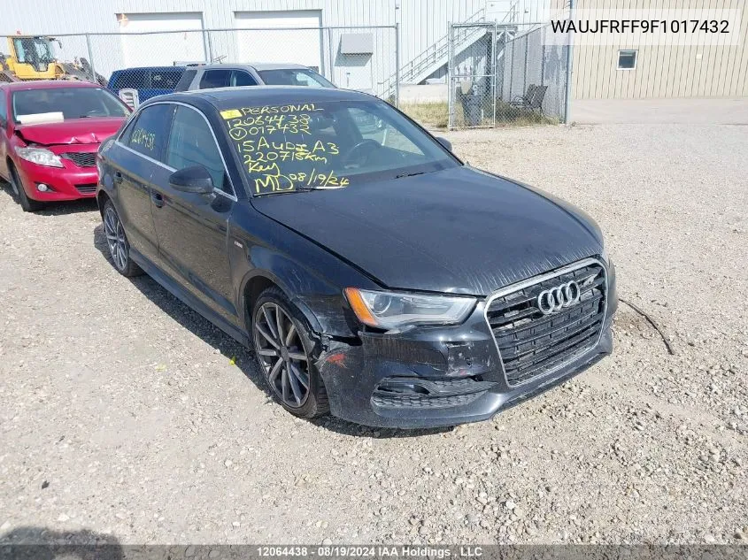 2015 Audi A3 VIN: WAUJFRFF9F1017432 Lot: 12064438