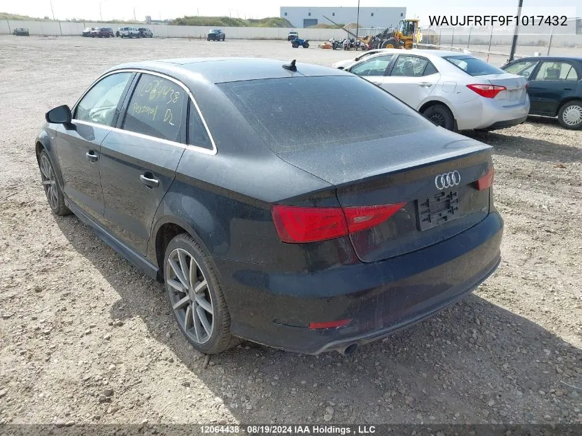 2015 Audi A3 VIN: WAUJFRFF9F1017432 Lot: 12064438