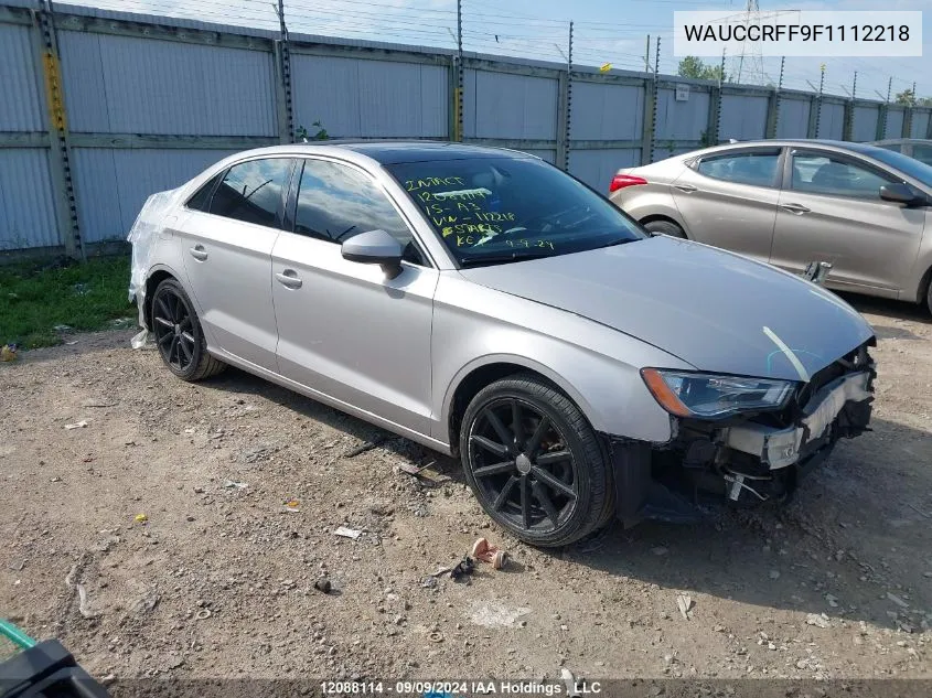 2015 Audi A3 VIN: WAUCCRFF9F1112218 Lot: 12088114