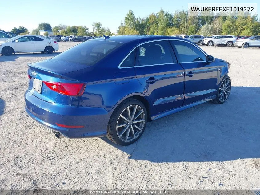 2015 Audi A3 VIN: WAUKFRFFXF1019372 Lot: 12113186