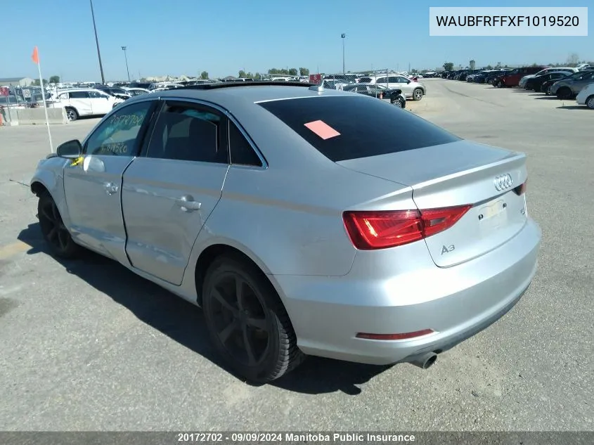 WAUBFRFFXF1019520 2015 Audi A3 2.0T Quattro