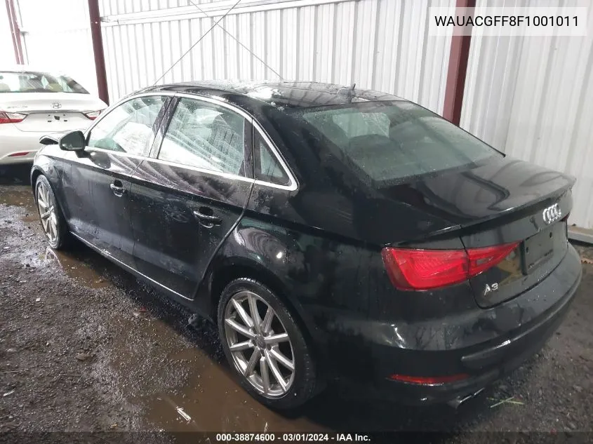 2015 Audi A3 1.8T Premium VIN: WAUACGFF8F1001011 Lot: 38874600